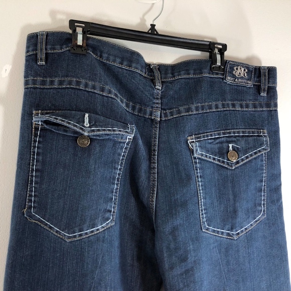 Beat & Ryhthm Mens Sz 42 x 32 Jeans Button Back Po - Picture 4 of 5
